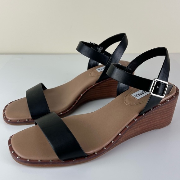 NEW STEVE MADDEN WEDGE SANDALS - Picture 8 of 12